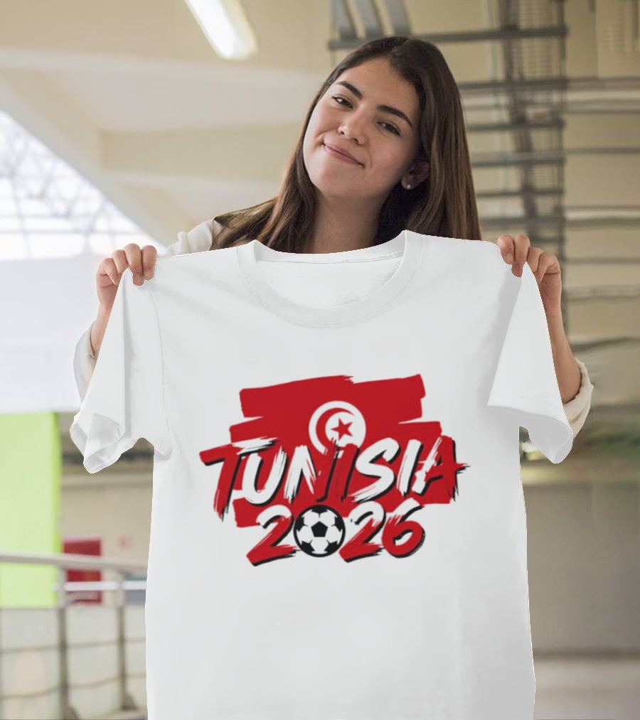 Tunisia 2026 World Cup Soccer Star And Crescent T-Shirt