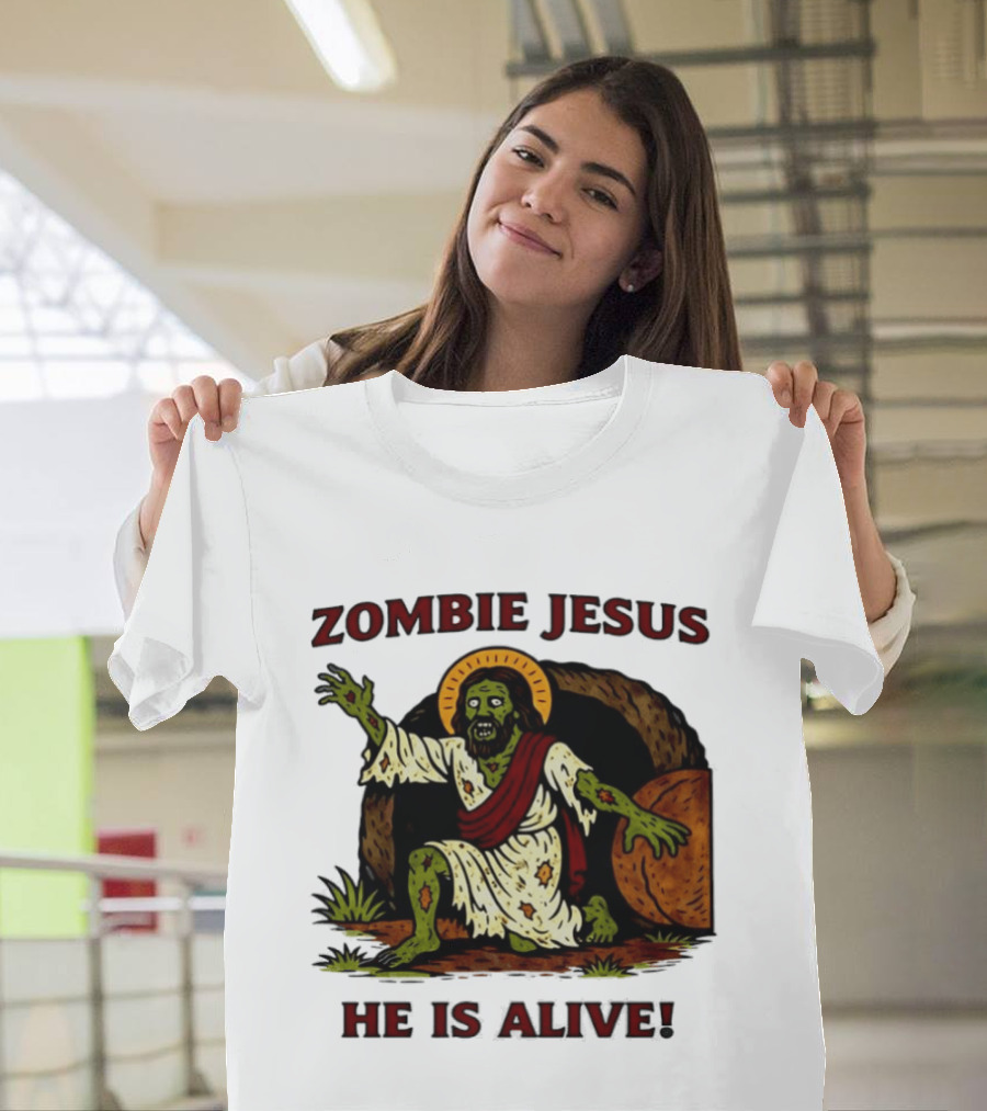 Zombie Jesus He Is Alive Resurrection Meme T-Shirt