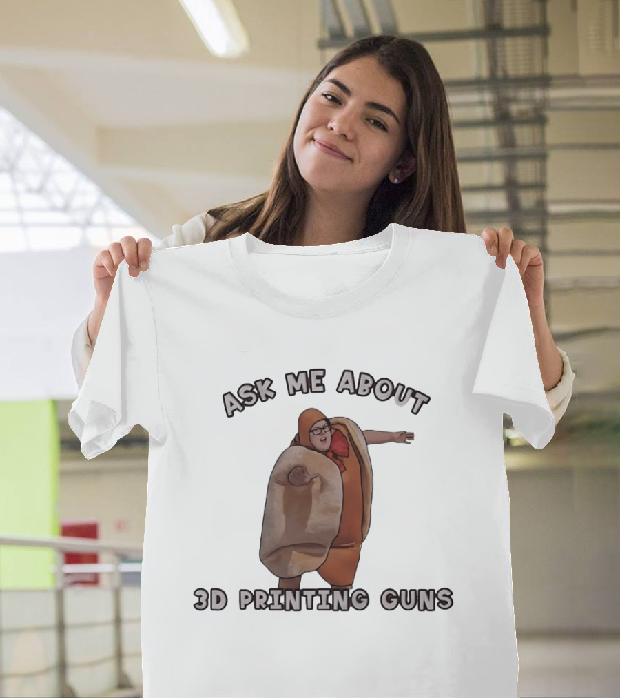 Ask Me About 3D Printing Guns Hot Dog Costume T-Shirt