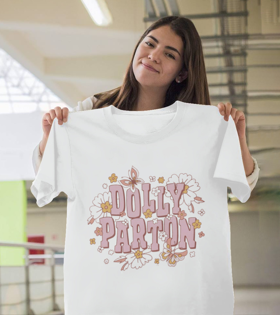 Dolly Parton Floral Butterfly Blossoms T-Shirt