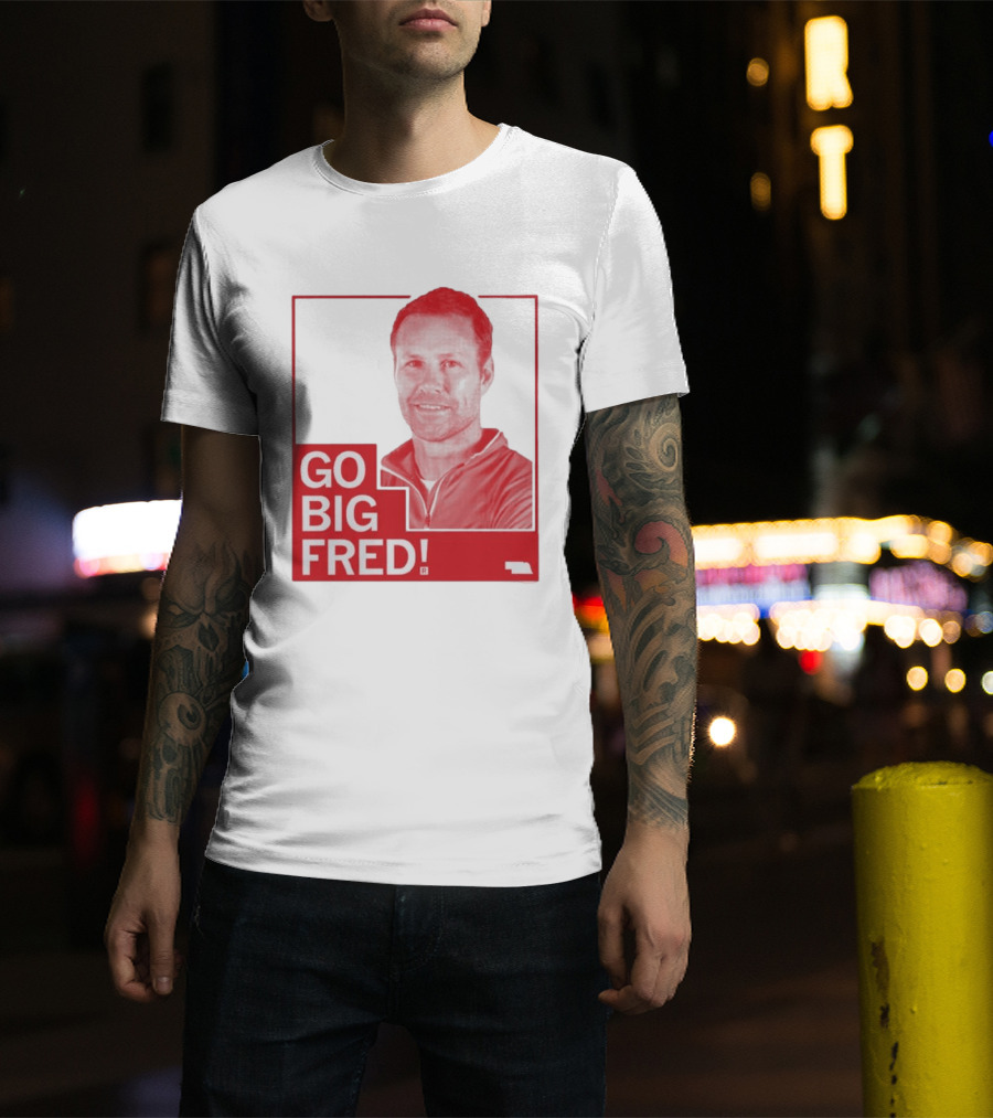 Go Big Fred Nebraska Sports Icon Red T-Shirt