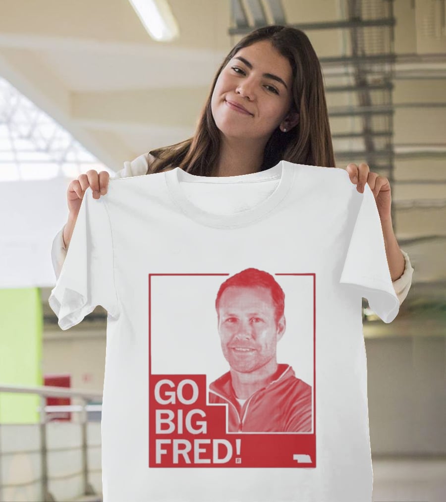 Go Big Fred Nebraska Sports Icon Red T-Shirt