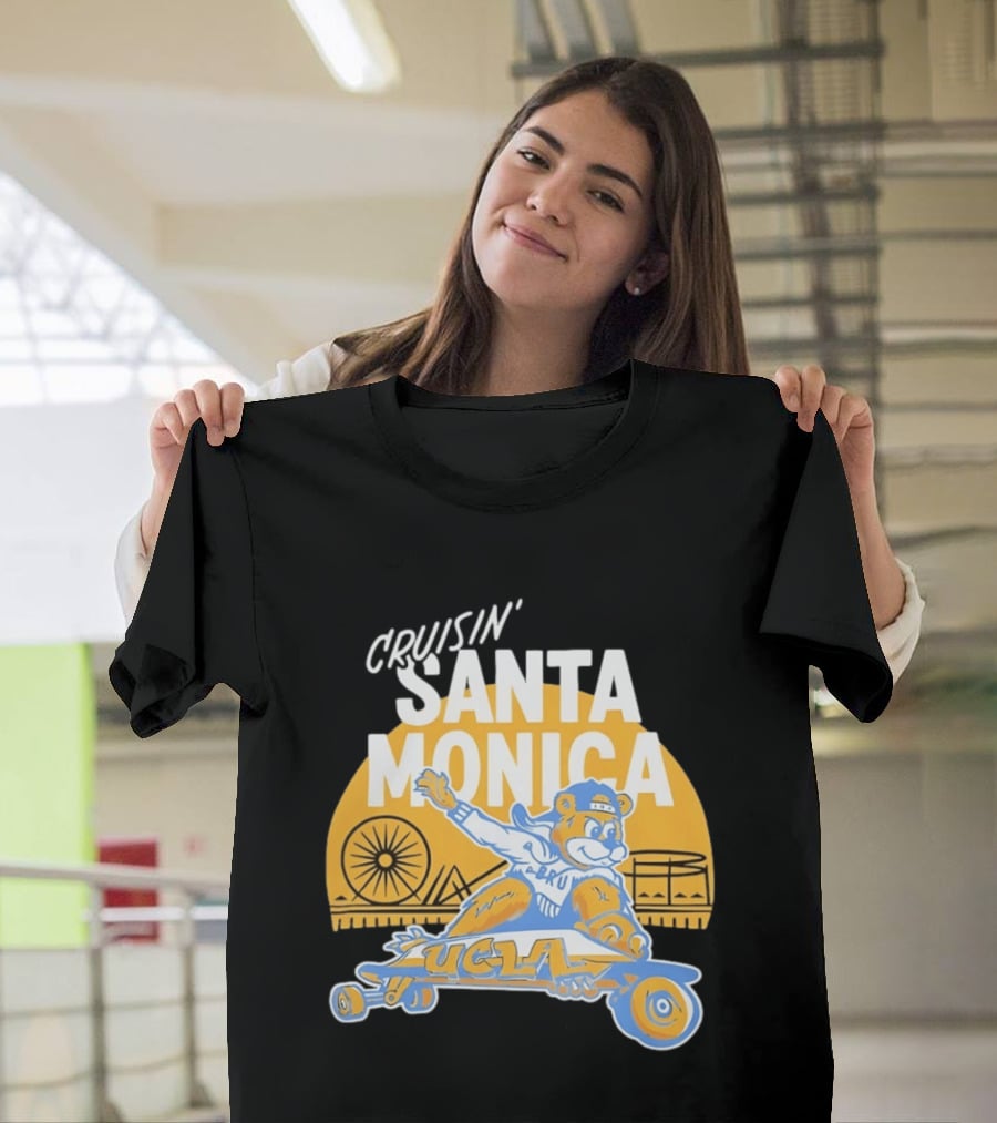 Cruisin' Santa Monica UCLA Bruins Skateboarding Bear T-Shirt