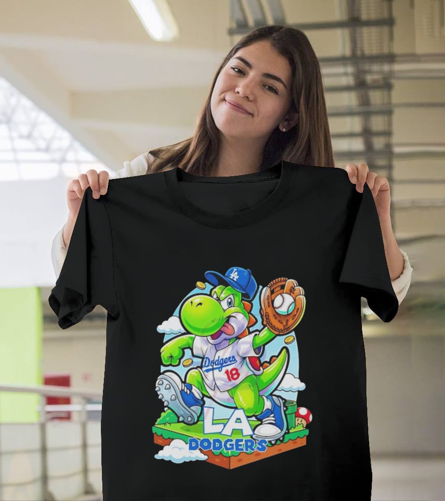 Yoshi Dodgers 18 LA Baseball T-Shirt