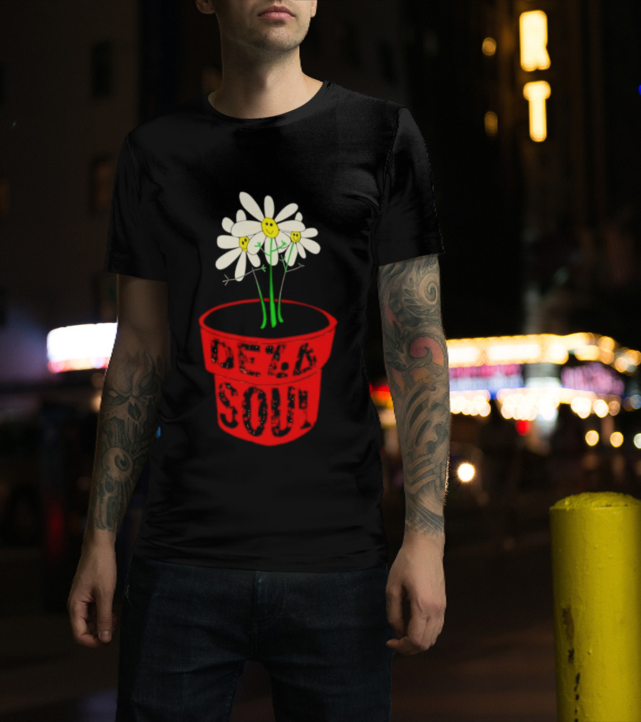 De La Soul Is Dead Flower Pot With White Daisies T-Shirt