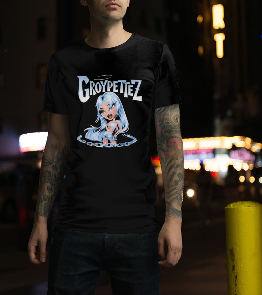Groypetiez Broken Chain Blue Haired T-Shirt