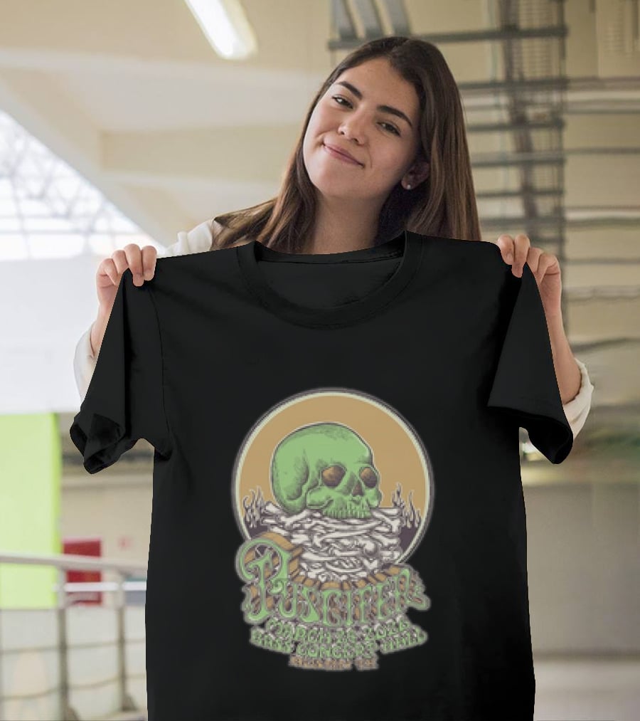Puscifer March 24 2026 Austin TX Concert With Green Skull T-Shirt