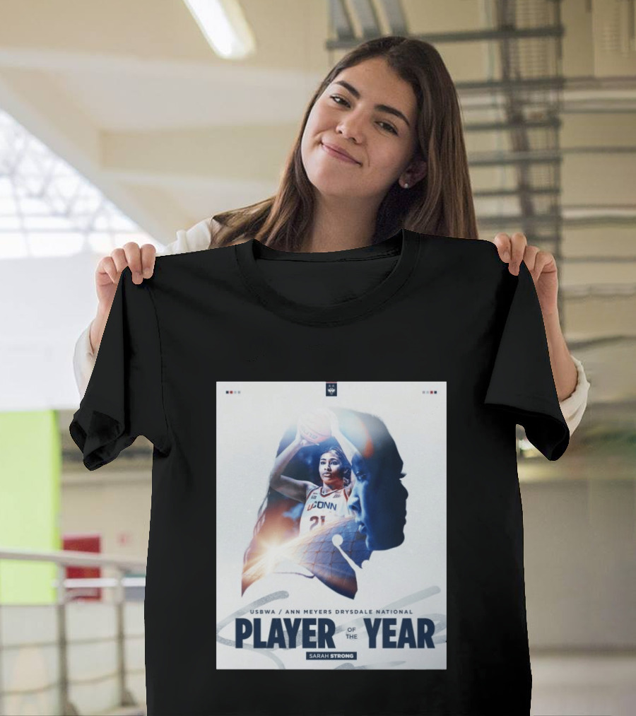 Sarah Strong UConn USBWA Ann Meyers Drysdale National Player Of The Year 2026 T-Shirt