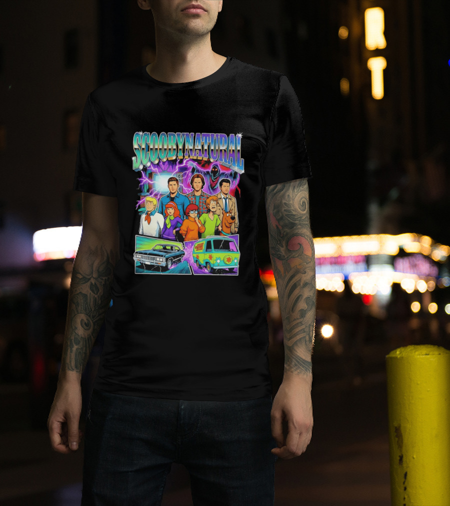 Scoobynatural Supernatural Scooby Doo Mystery Machine Impala Crossover Cartoon T-Shirt