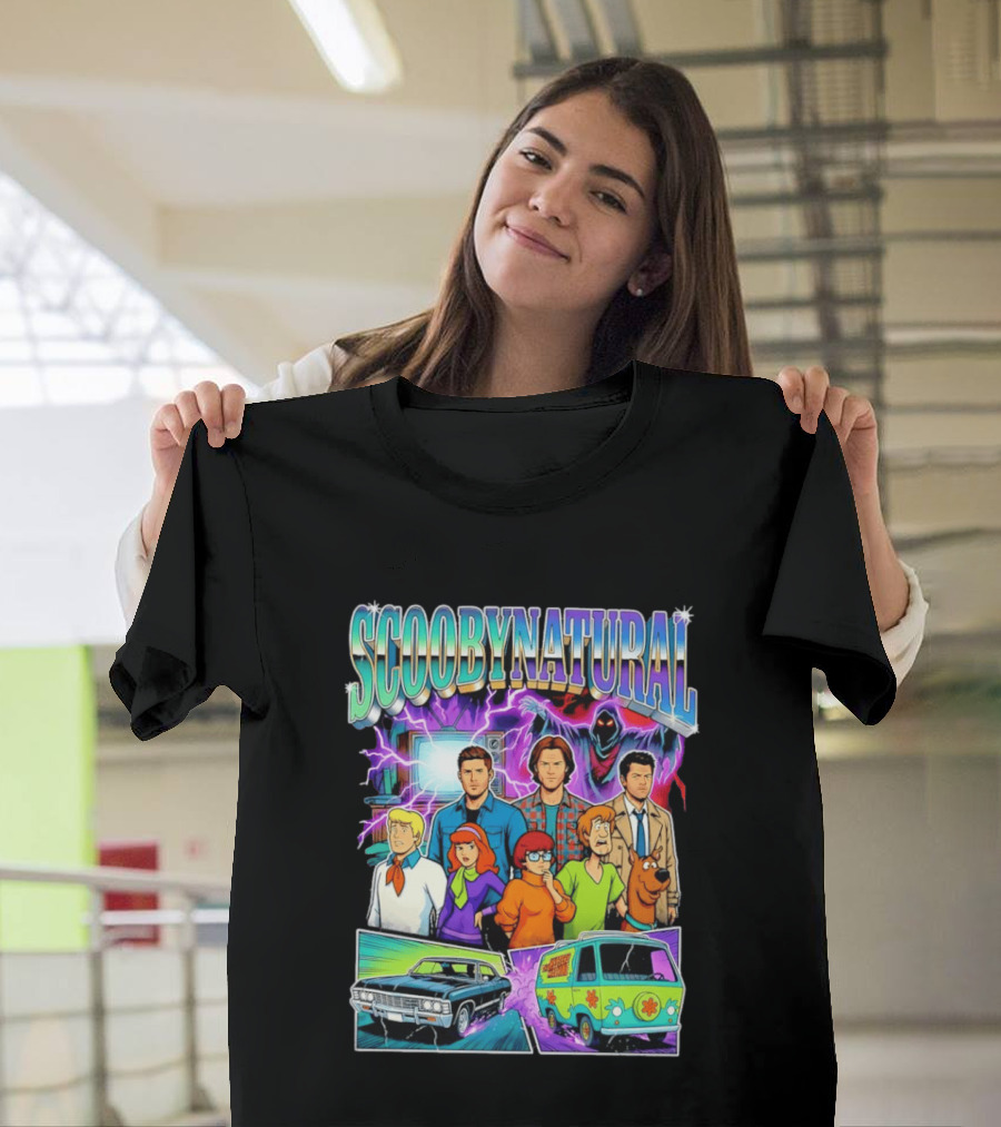 Scoobynatural Supernatural Scooby Doo Mystery Machine Impala Crossover Cartoon T-Shirt