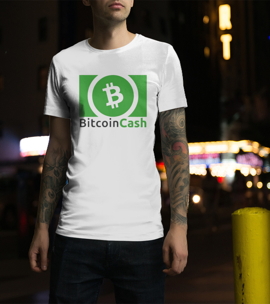 Bitcoin Cash Cryptocurrency Symbol Green Circle T-Shirt