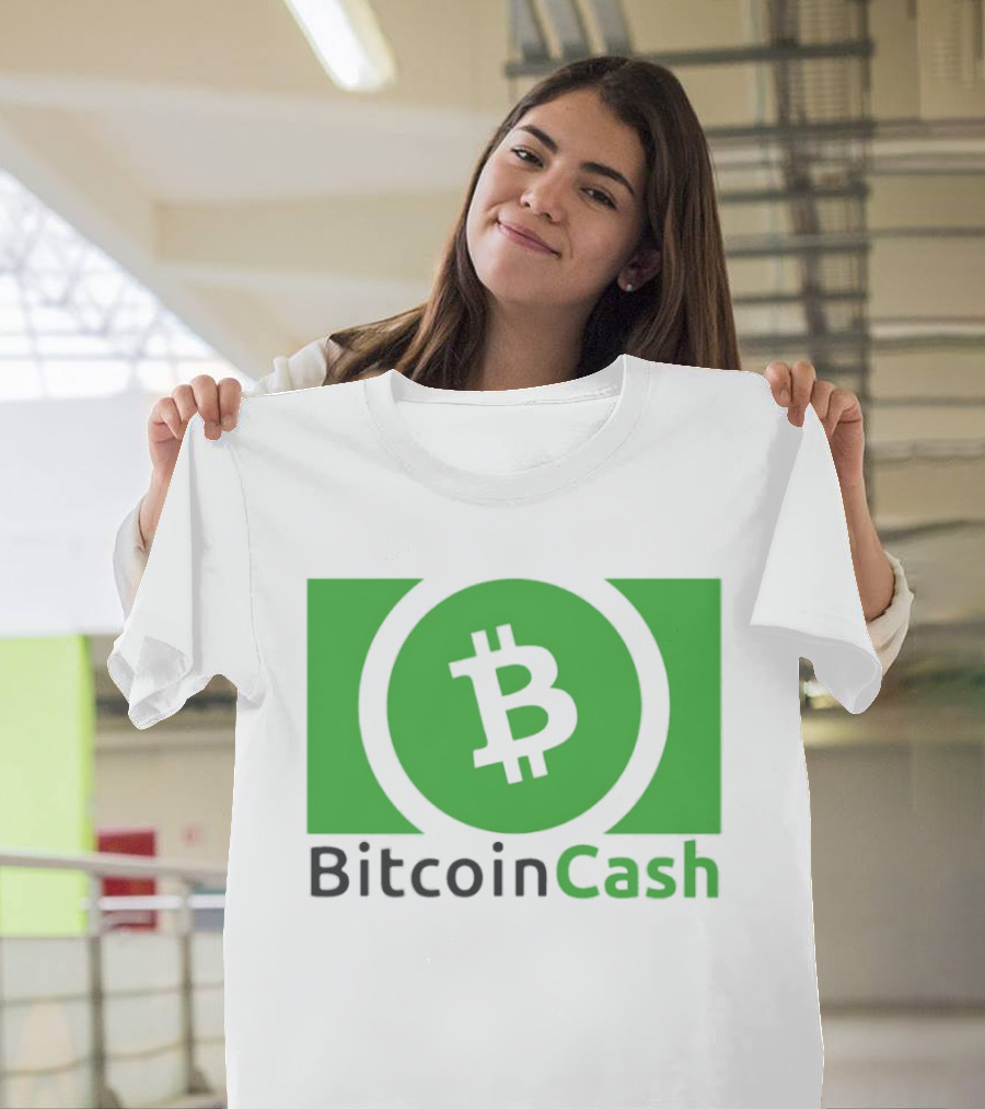 Bitcoin Cash Cryptocurrency Symbol Green Circle T-Shirt
