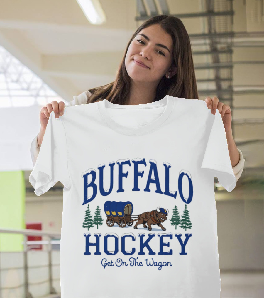 Buffalo Hockey Get On The Wagon Wild West T-Shirt