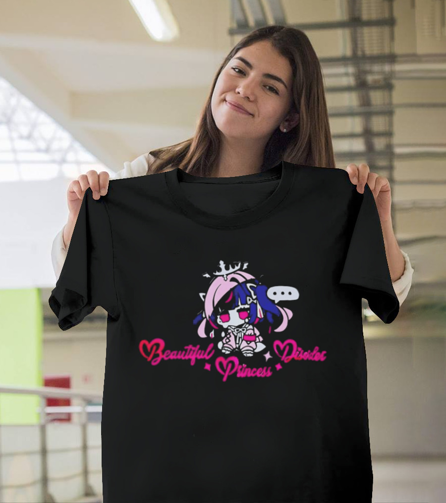 Beautiful Princess Disorder Pink Anime Aesthetic Hearts And Stars T-Shirt