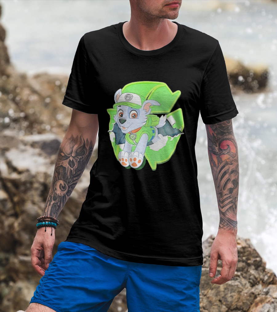 Bought Myself A Rocky Recycle Adventure Paw Patrol Rocky Puppy Patrol Green Eco Friendly T-Shirt