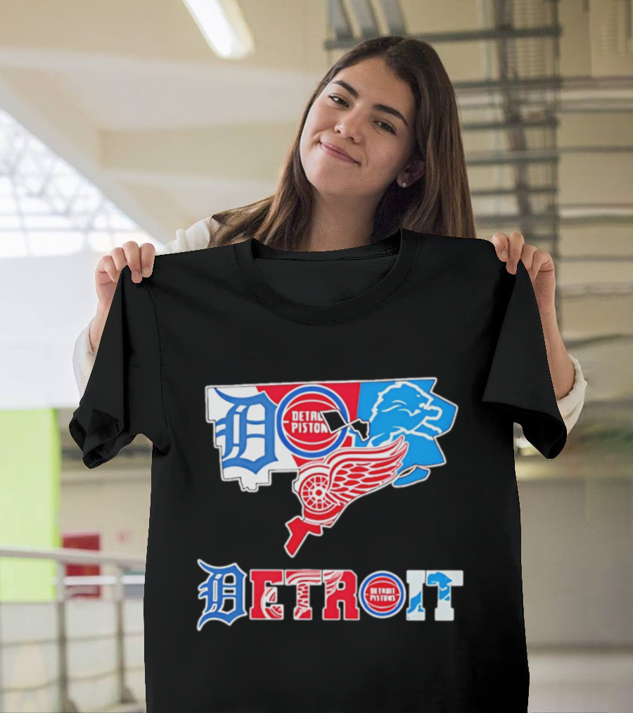 Detroit Pistons Lions Red Wings Tigers State Michigan T-Shirt