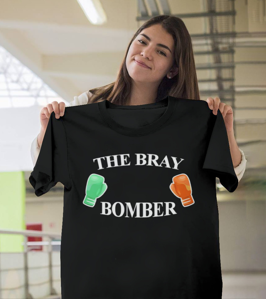 The Bray Bomber Boxing Gloves Green Orange T-Shirt