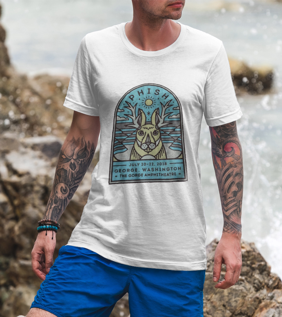 PHISH George Washington The Gorge Amphitheatre July 20 22 2018 Concert Event T-Shirt