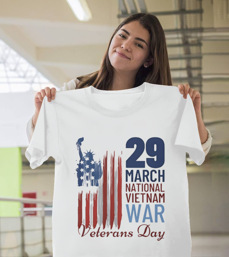 March 29 Honor National Vietnam War Veterans Day Patriotic Flag Recognize Heroes T-Shirt