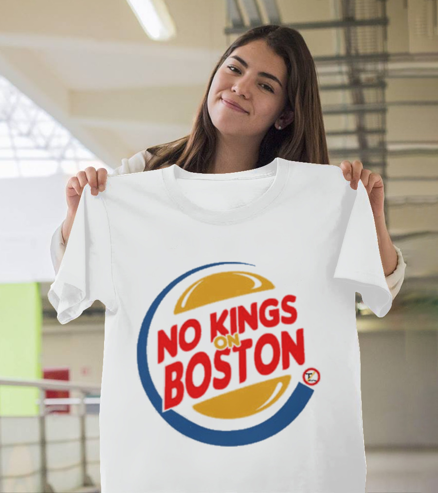 No Kings On Boston Rally Saturn Burger T-Shirt