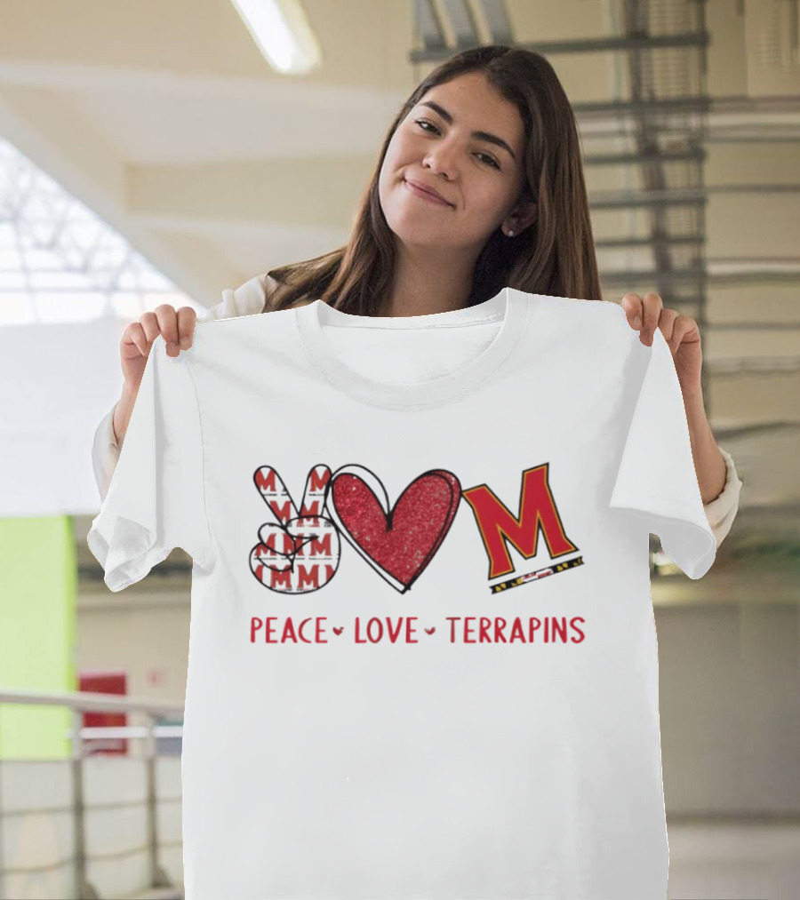Peace Love Maryland Terrapins M 2026 T-Shirt