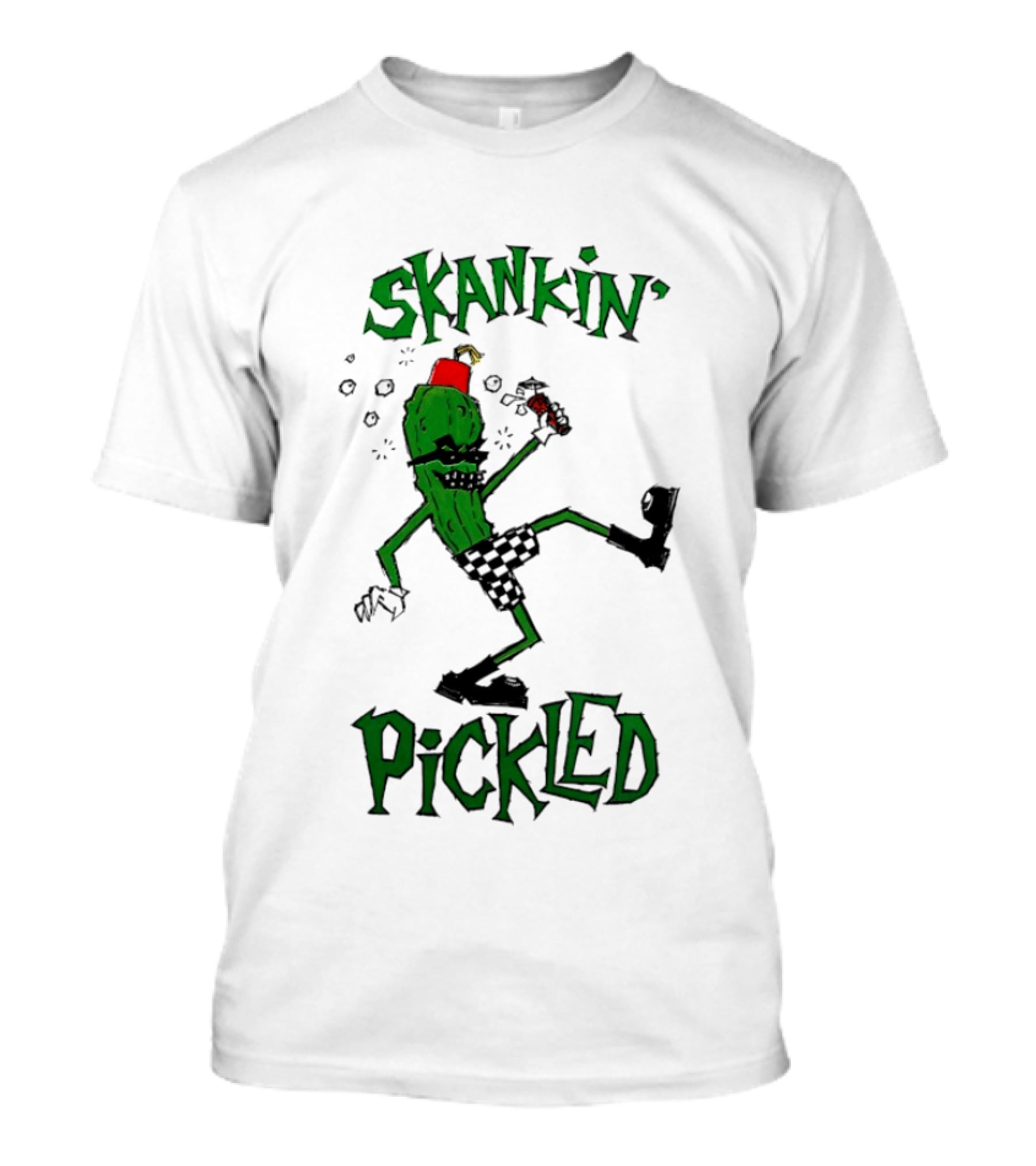 Skankin' Pickle Dancing Cartoon Character Fun Novelty T-Shirt