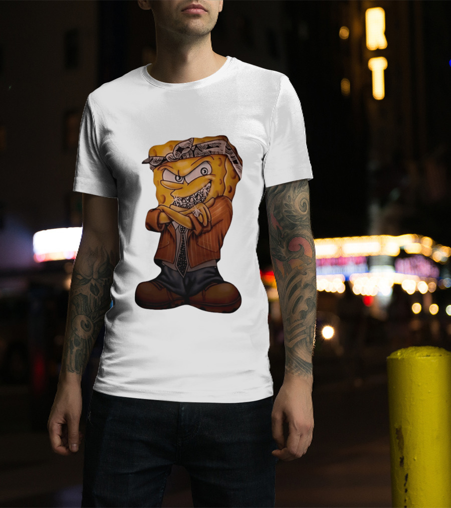 SquarePants Registered Flex Offender Gangster With Bandana And Bling T-Shirt