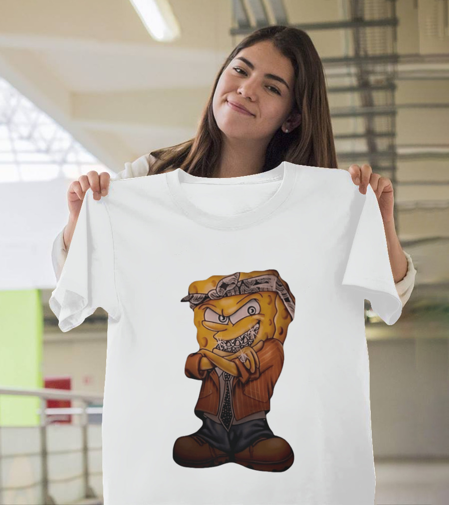 SquarePants Registered Flex Offender Gangster With Bandana And Bling T-Shirt