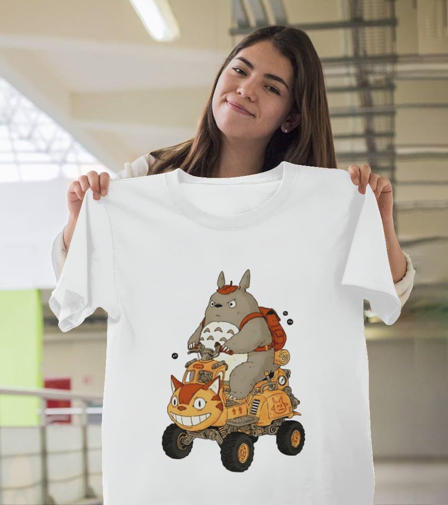 Totoro Catbus Forest Spirit Off Road Adventure T-Shirt