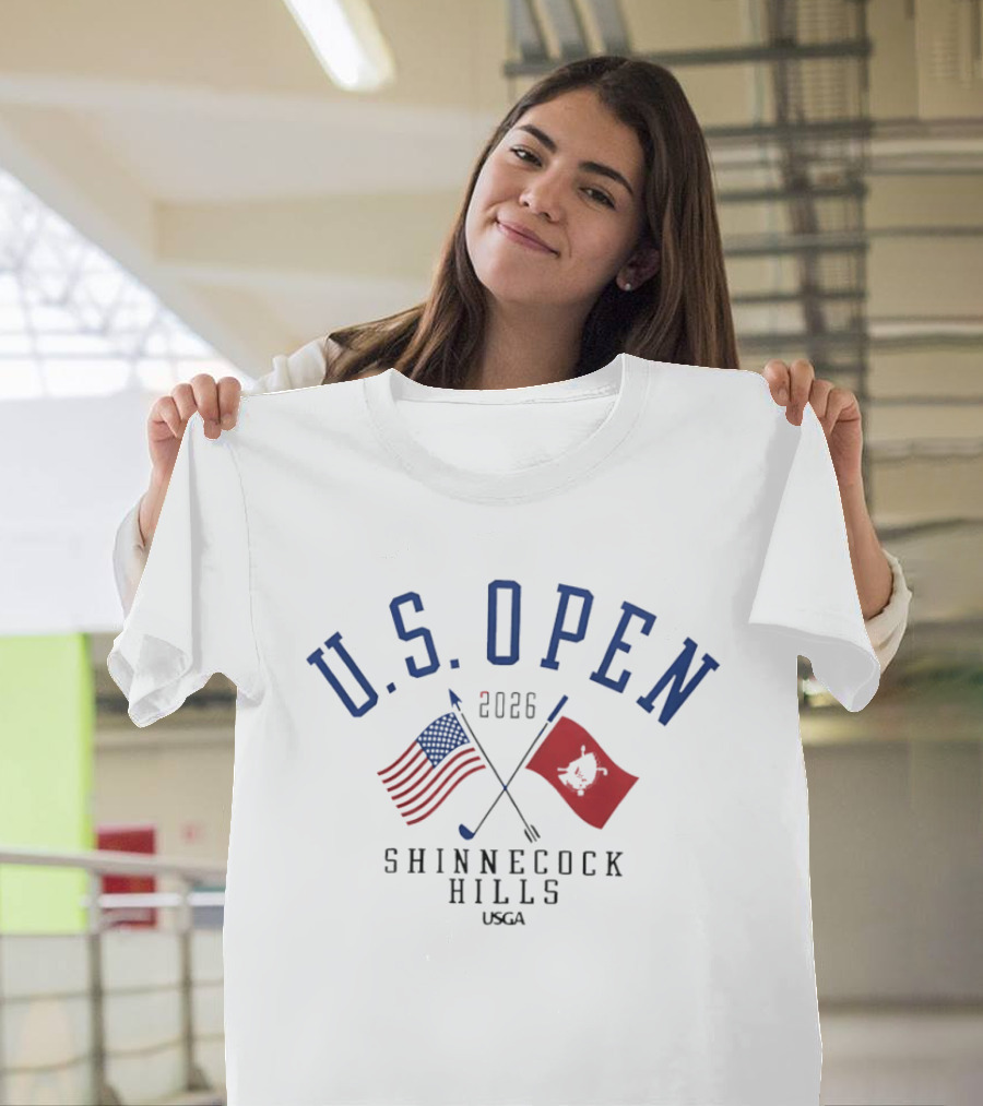 U.S. Open 2026 Shinnecock Hills USGA American And Red Flags T-Shirt