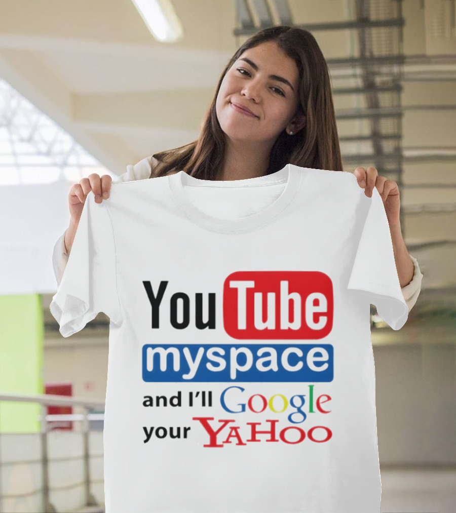 YouTube Myspace Google Yahoo Internet Humor Retro Tech T-Shirt