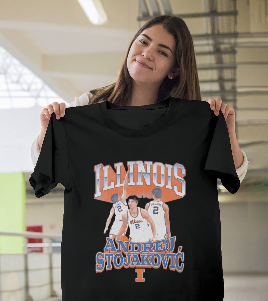 Illinois Basketball Andrej Stojakovic T-Shirt
