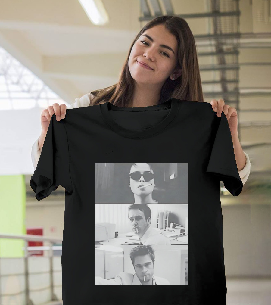 Brad Pitt Edward Norton Marla Film 1999 Smoking Scenes T-Shirt