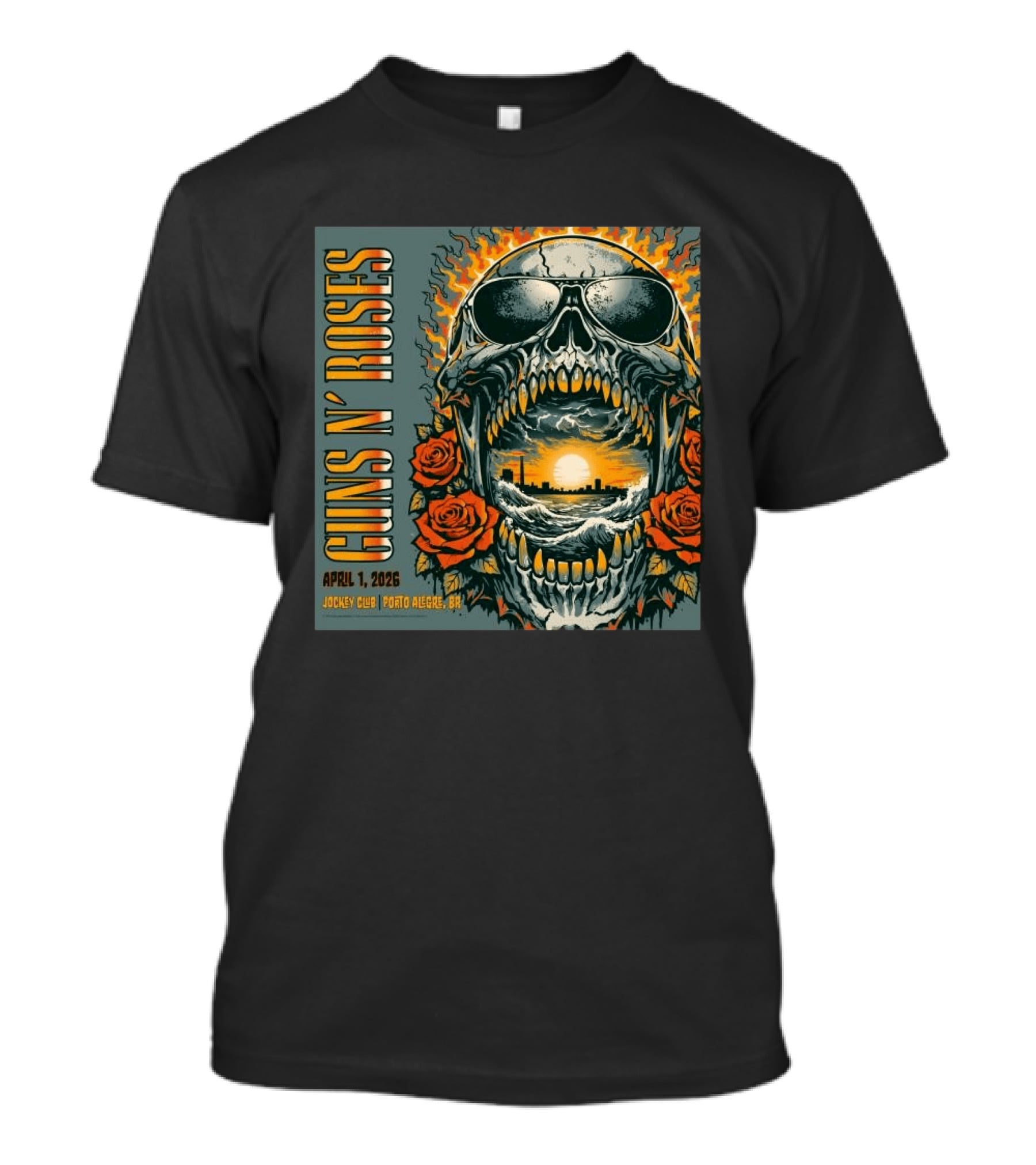 Guns N' Roses April 1 2026 Jockey Club Porto Alegre Brazil T-Shirt