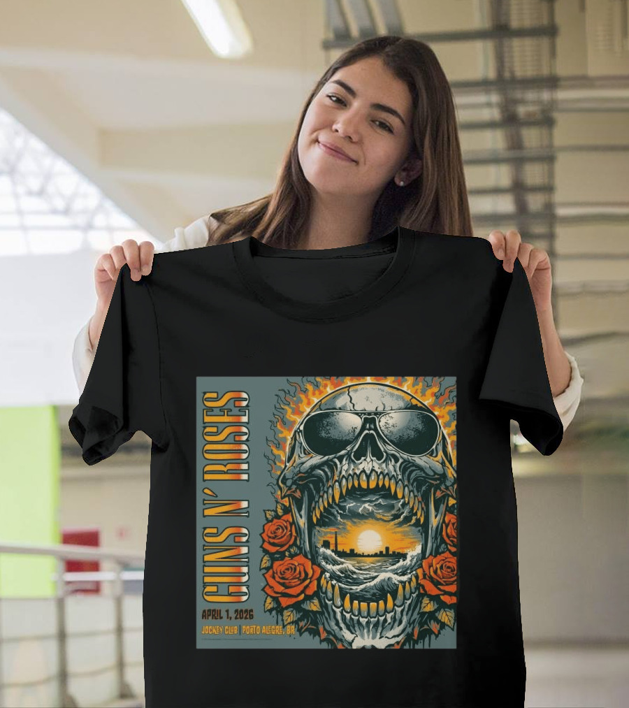 Guns N' Roses April 1 2026 Jockey Club Porto Alegre Brazil T-Shirt