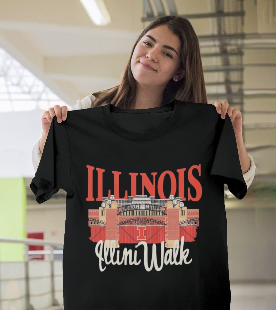Illinois Illini Walk Memorial Stadium Gates T-Shirt