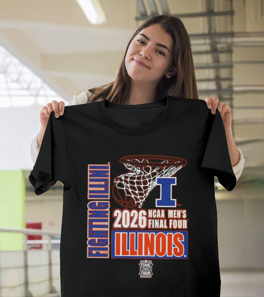 Illinois Fighting Illini 2026 NCAA Men's Final Four Basketball T-Shirt