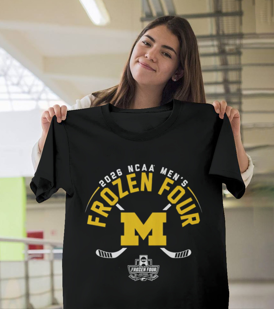 2026 NCAA Men's Frozen Four Michigan Wolverines Hockey T-Shirt