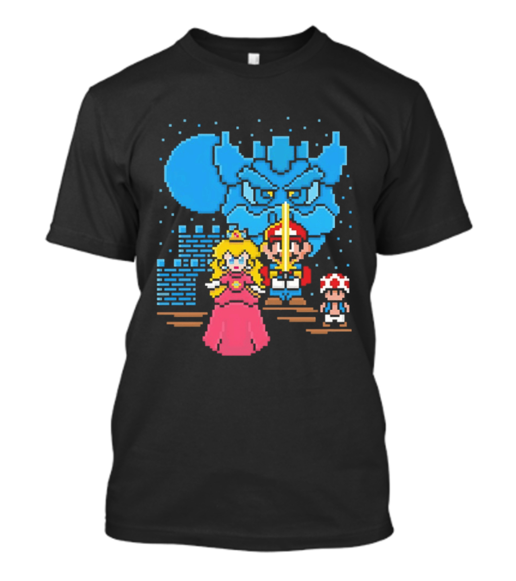Super Mario Bros Star Wars Crossover With The Brothers Hildebrandt Pixel T-Shirt