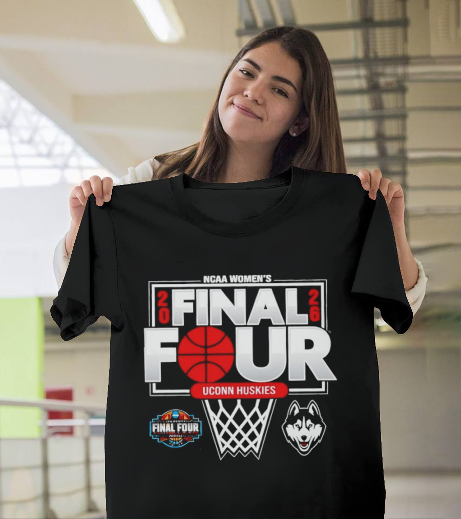 NCAA Men's Final Four 2026 UConn Huskies Basketball T-Shirt