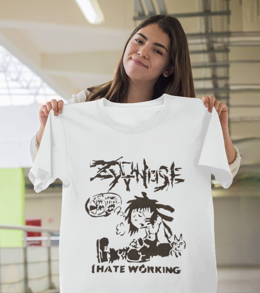 Zekanysee Cat I Hate Working T-Shirt