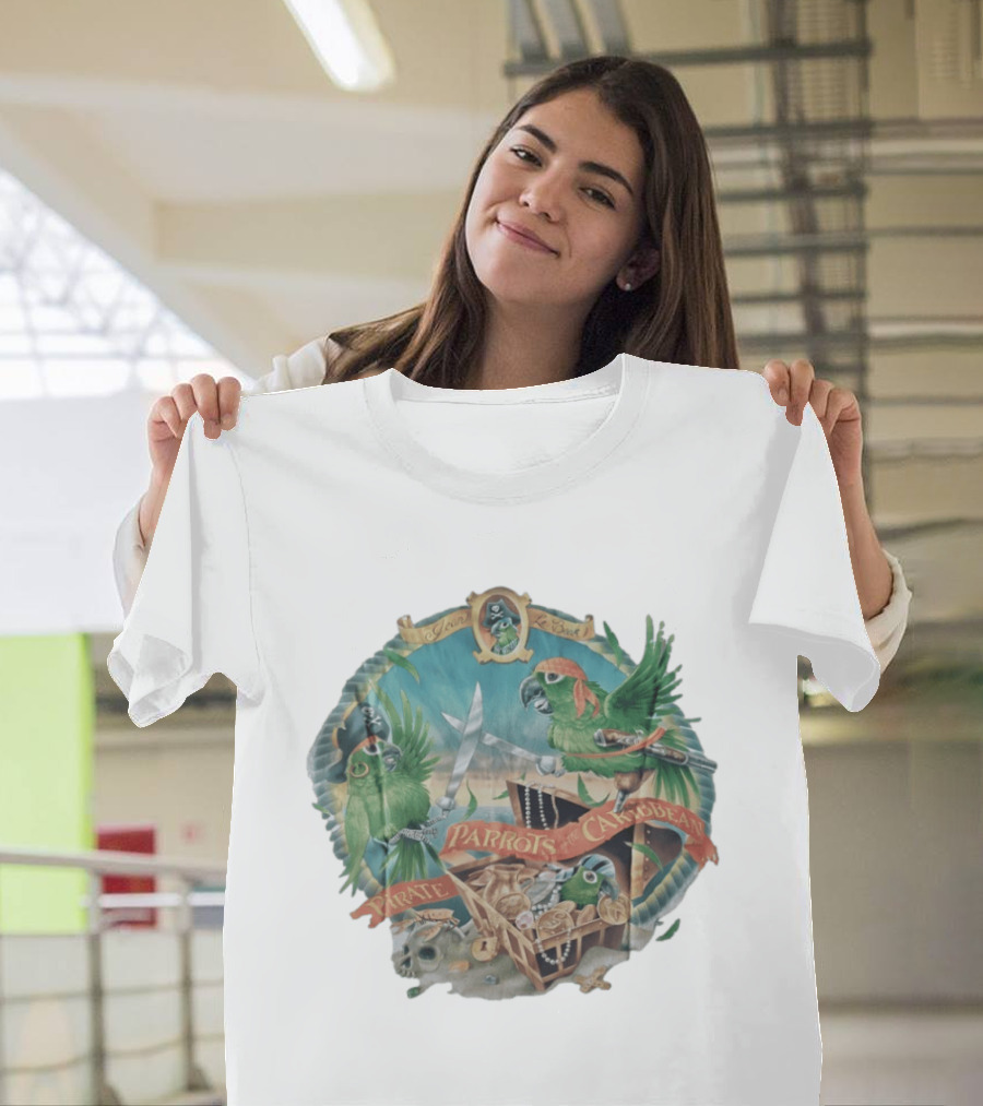 Parrots Of The Caribbean Pirate Adventure Join The Crew T-Shirt