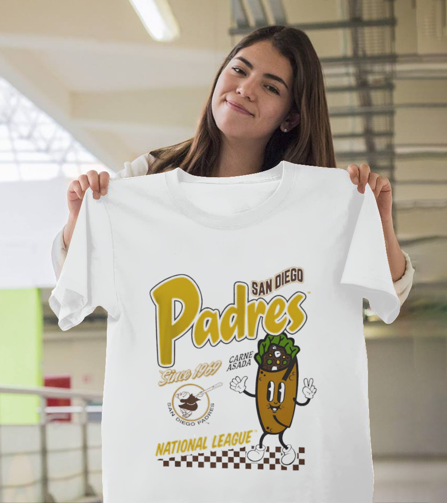 San Diego Padres Carne Asada National League Since 1969 Retro Baseball T-Shirt