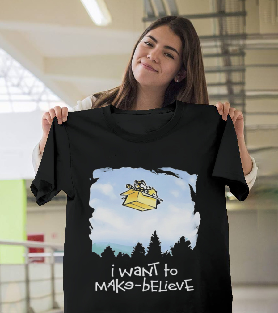 I Want To Mako Believe Calvin And Hobbes Inspired Flying Box Adventure T-Shirt