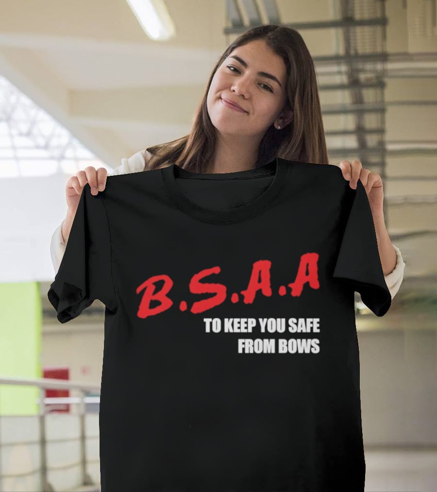 B.S.A.A. Keep You Safe From Bows Resident Evil Merch T-Shirt