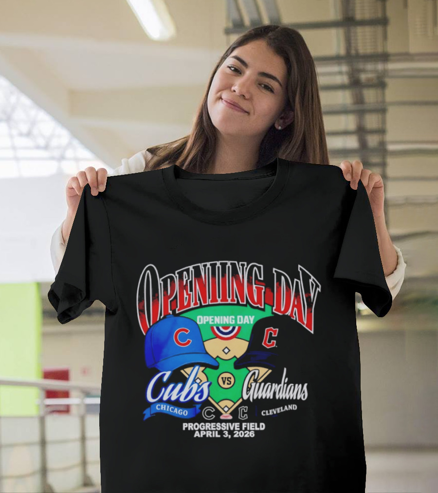 Chicago Cubs Vs Cleveland Guardians Opening Day April 1 2026 Progressive Field T-Shirt