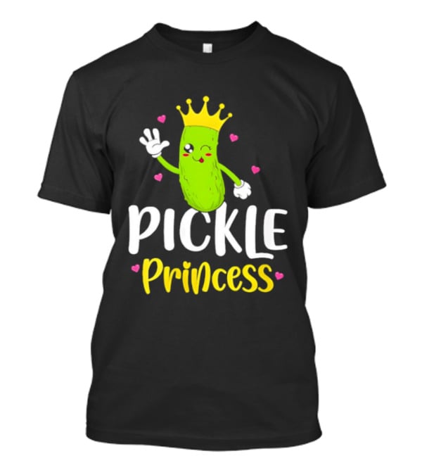 Pickle Princess Crown Cute Fun Cartoon T-Shirt