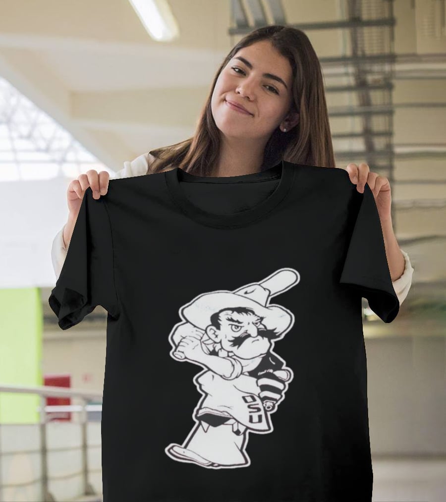 Pistol Pete Pitching OSU Cowboy Baseball T-Shirt