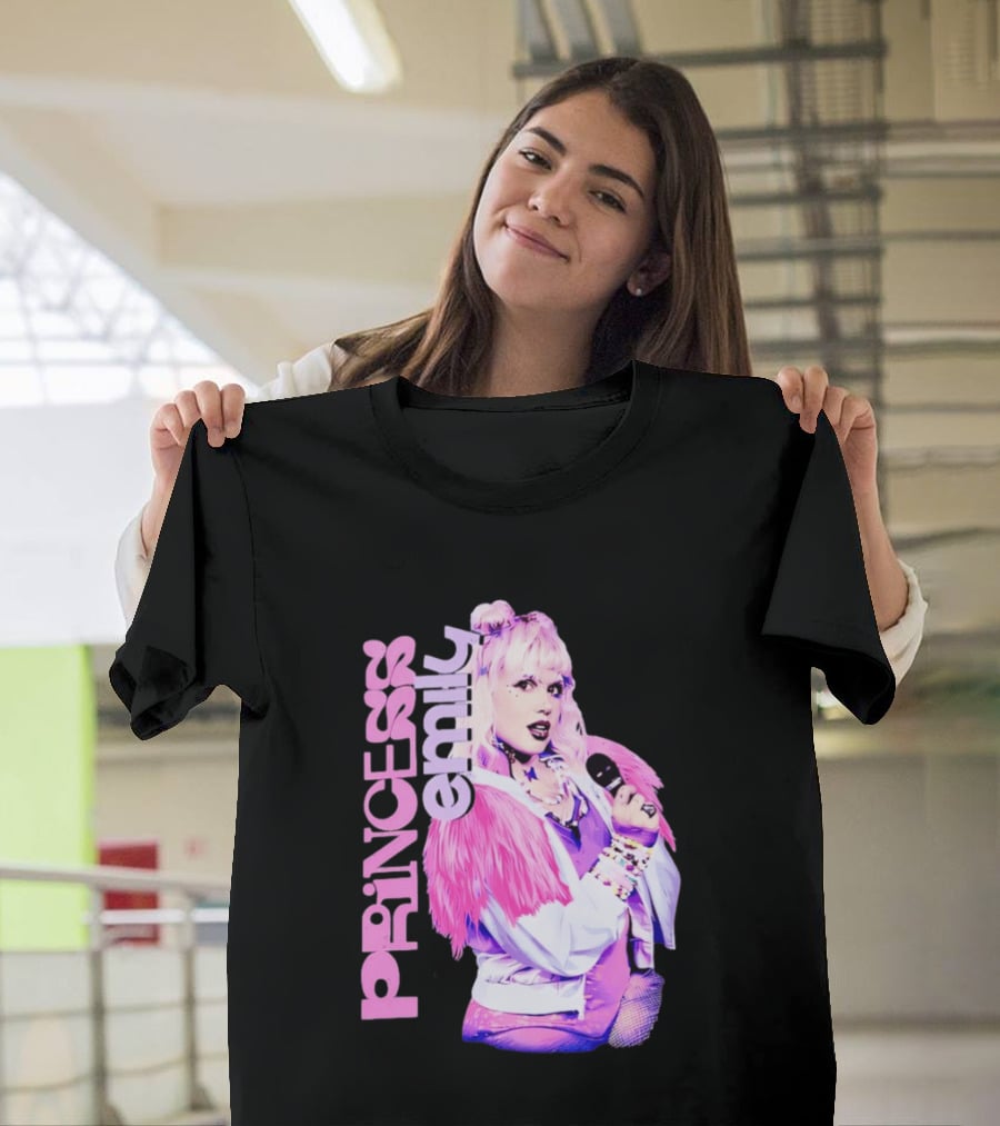Princess Emily Pop Star Style Microphone Fashion T-Shirt