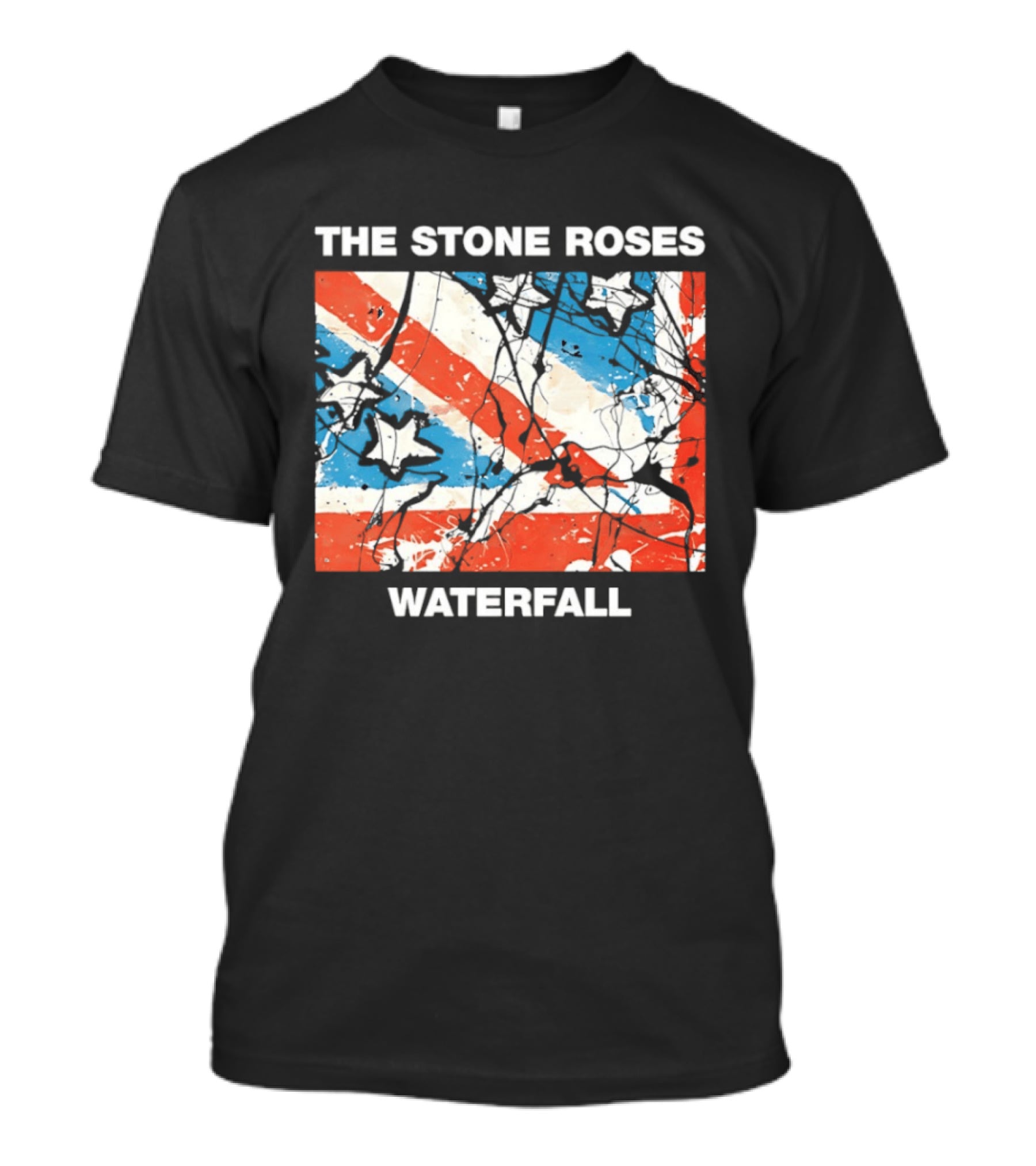 The Stone Roses Waterfall Flag Stars Union Jack T-Shirt